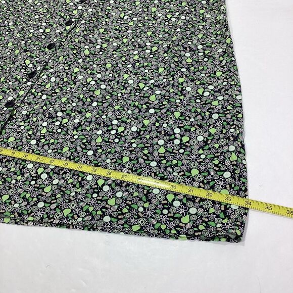 CJ Banks Rayon Skirt Fruit Design Pears Limes Pineapples Button Front 1X - Picture 11 of 11